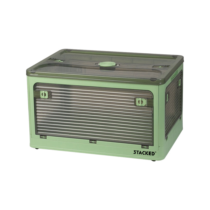 55L Storage Boxes Stackable Container M Green Medium-2018816677772398592
