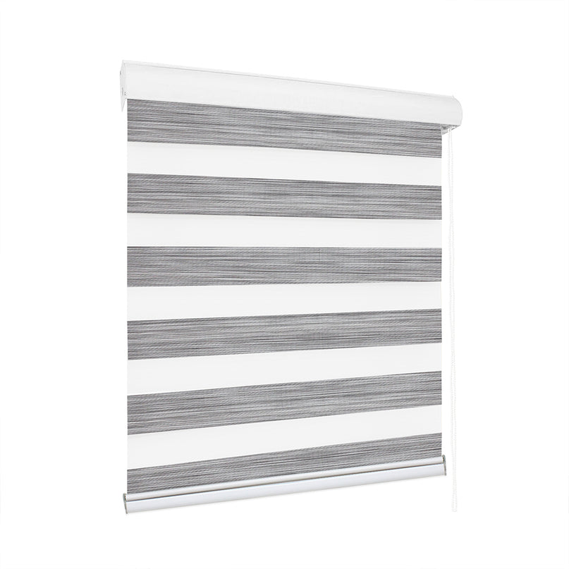 Marlow Blackout Zebra Roller Blind Curtains 60x210 Grey-2018816697888280576