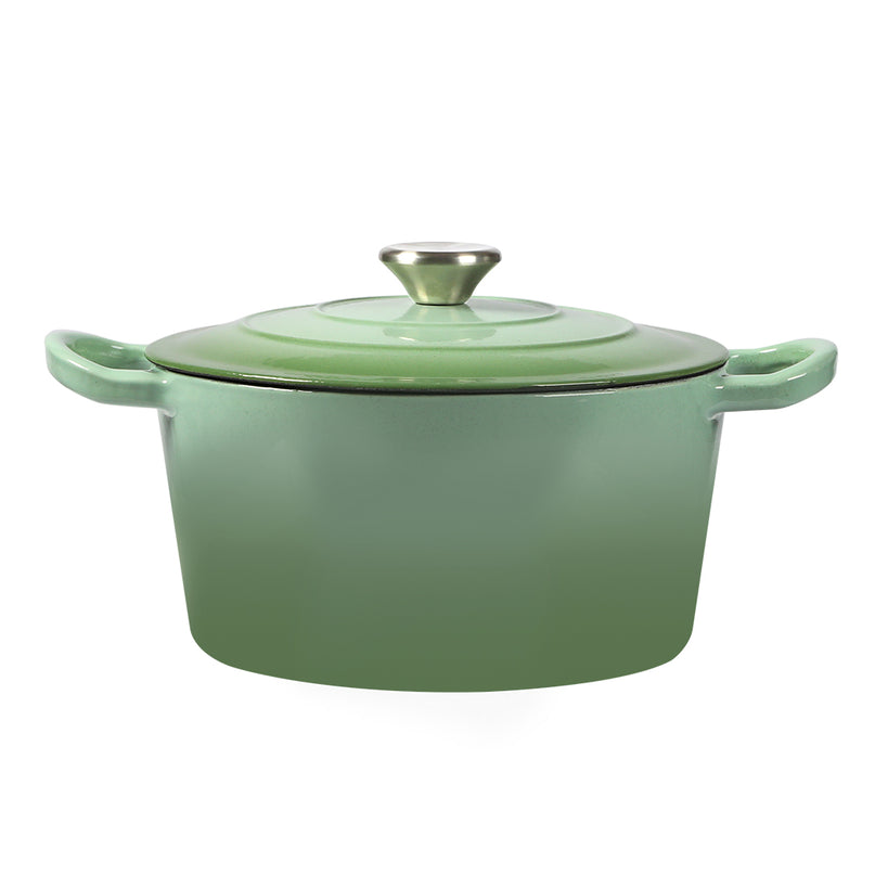 TOQUE 4L Enamel Dutch Oven Pot in Green Colour-2018816783506608128