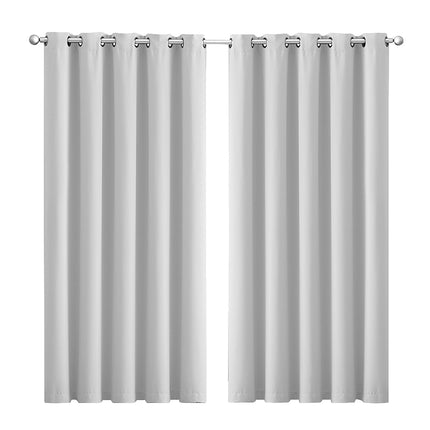 2x Blockout Curtains Panels 3 Layers Grey-2018816694482505728