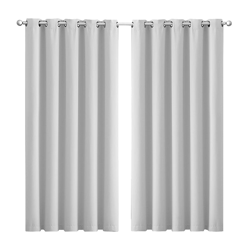 2x Blockout Curtains Panels 3 Layers Grey-2018816694482505728