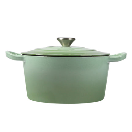 TOQUE 4L Enamel Dutch Oven Pot in Green Colour-2018816783506608129