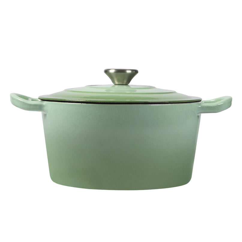 TOQUE 4L Enamel Dutch Oven Pot in Green Colour-2018816783506608129