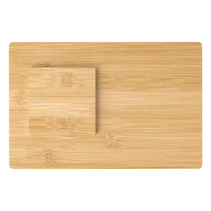 Toque 8 Pcs Natural Bamboo Placemat Coaster Storage Dish-2029387307206971393
