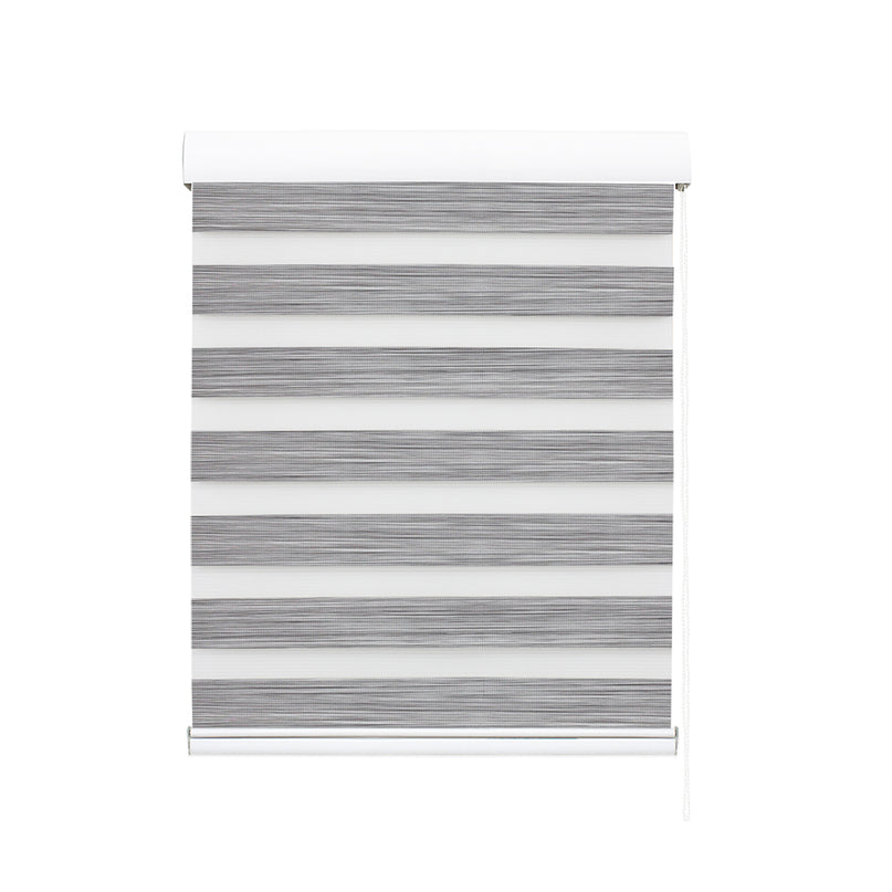 Marlow Blackout Zebra Roller Blind Curtains 60x210 Grey-2018816697888280577