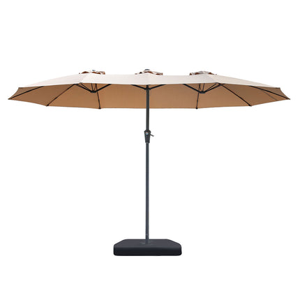Centra 4M Double-sided Patio Umbrella Outdoor Umbrella Base Stand Khaki-2006732876741218305