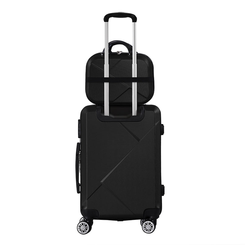 Slimbridge 2pcs 20"Travel Luggage Set Black-2006733061953294337