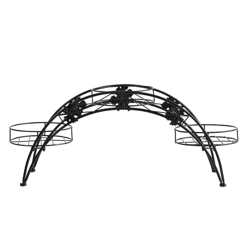 2X Plant Stand Outdoor Indoor Metal Black-2006732927077060609
