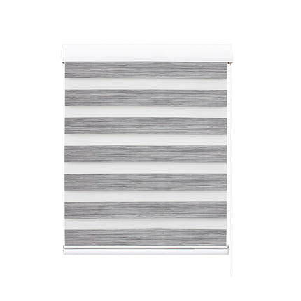 Marlow Blackout Zebra Roller Blind Curtains 90x210 Grey-2018816733489532929