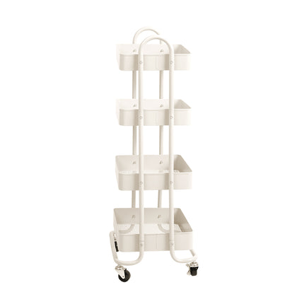 Levede 4 Tiers Kitchen Trolley Cart White-2006733175648292865
