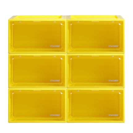 Stacked Sneaker Display Case 6x Clear Yellow-2029387238575575041