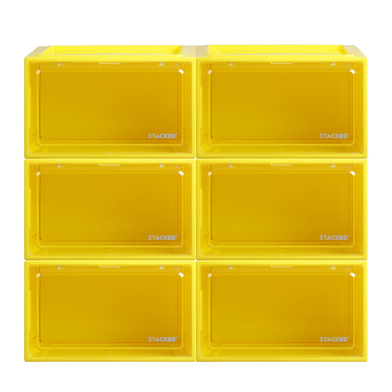 Stacked Sneaker Display Case 6x Clear Yellow-2029387238575575041