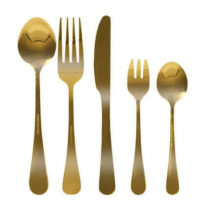 Stainless Steel Cutlery Set Travel Knife Gold-2006733055670226945