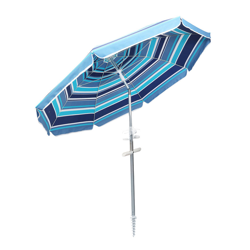 Mountview 2M Outdoor Beach Umbrellas Sand Blue-2006732891584860161