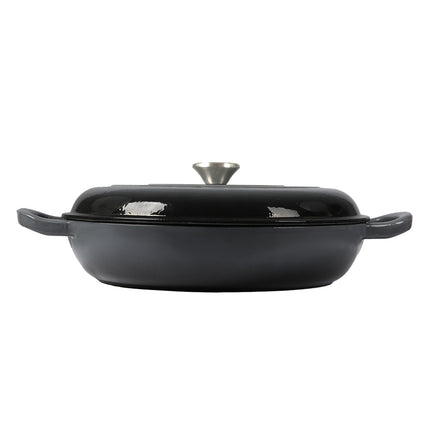 3.5L Enamel Dutch Oven Pan in Black Colour-2018816805572841473