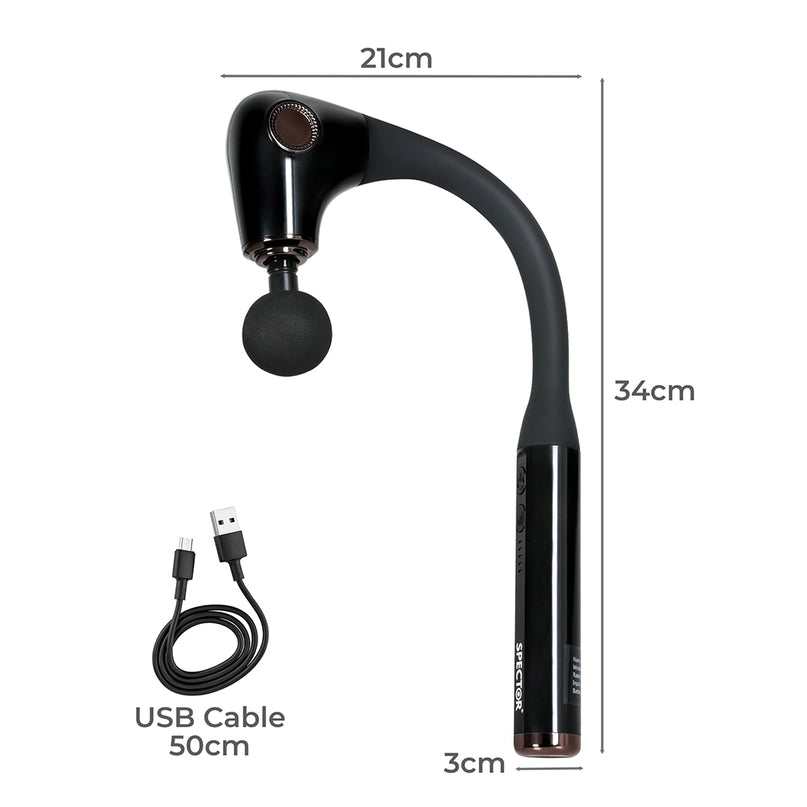 Spector Extended Handle Massage Gun Black-2006732693613711362