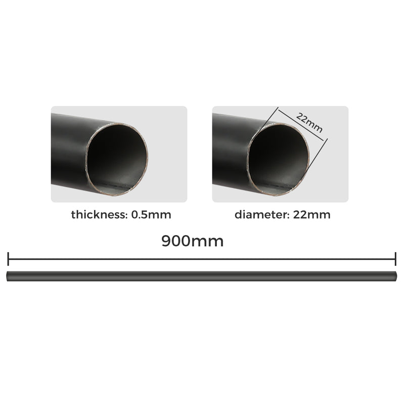 Marlow Steel Curtain Rod Quiet Rail Black-2029387285493059586