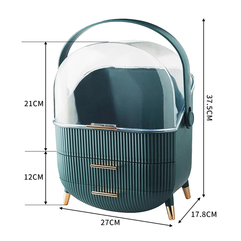 Makeup Storage Case Cosmetic Organiser Green-2006733281948733442