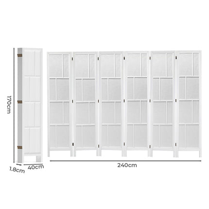 Levede 6 Panel Room Divider 170cm Freestanding Screen-2006733395211718658