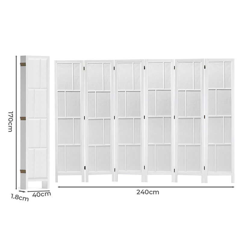 Levede 6 Panel Room Divider 170cm Freestanding Screen-2006733395211718658