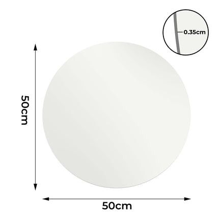 Yezi 50cm Round Wall Mirror Frameless Tempered Glass-2006732738371129346