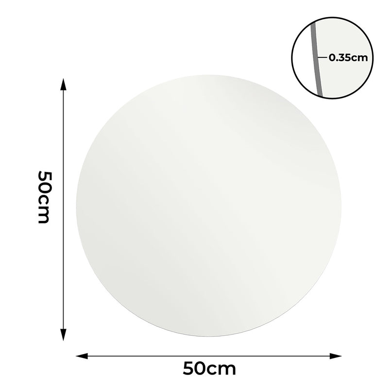 Yezi 50cm Round Wall Mirror Frameless Tempered Glass-2006732738371129346