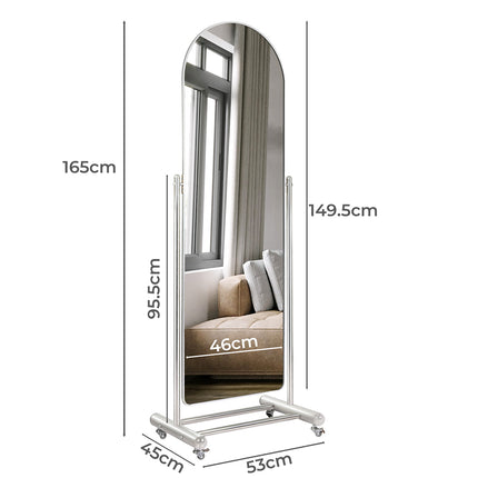 Yezi 165CM Movable Arch Full Length Mirror-2006732867115290626