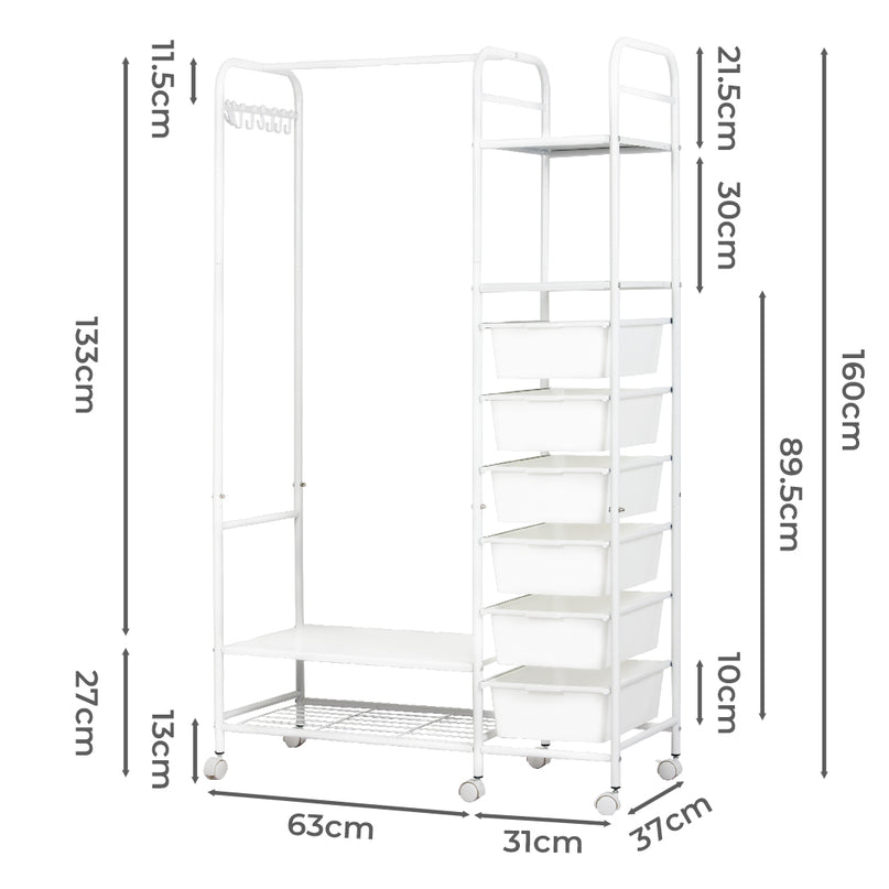 Levede 94CM Clothes Rack Stand Heavy Duty Hanging-2006732699984859138