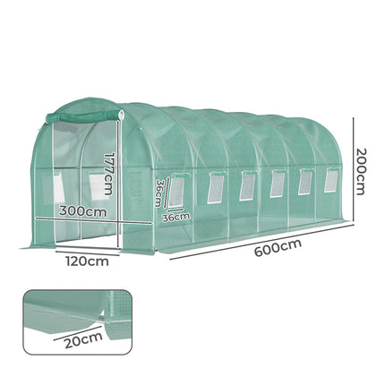 Lambu Greenhouse Walk-In Green House Shed 6M-2006732833569247234
