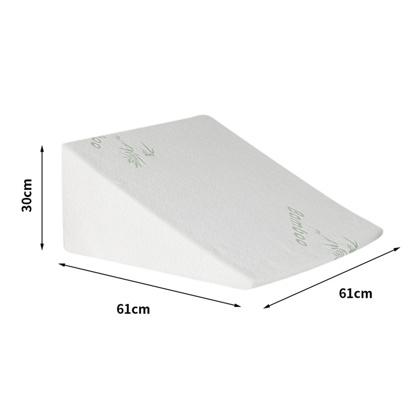 DreamZ Bedding Wedge Pillow Memory Foam White 30-2029387257789681666