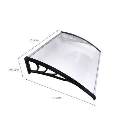 Mountview Window Door Awning Outdoor 1M X 1.5M Transparent 1x1.5M-2018816889400201218