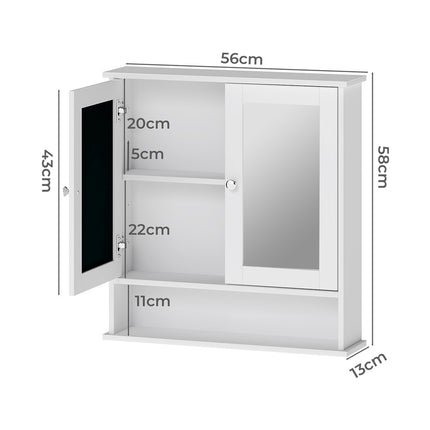 Levede Bathroom Mirror Cabinet Storage Cupboard Shelf-2029387288269688834