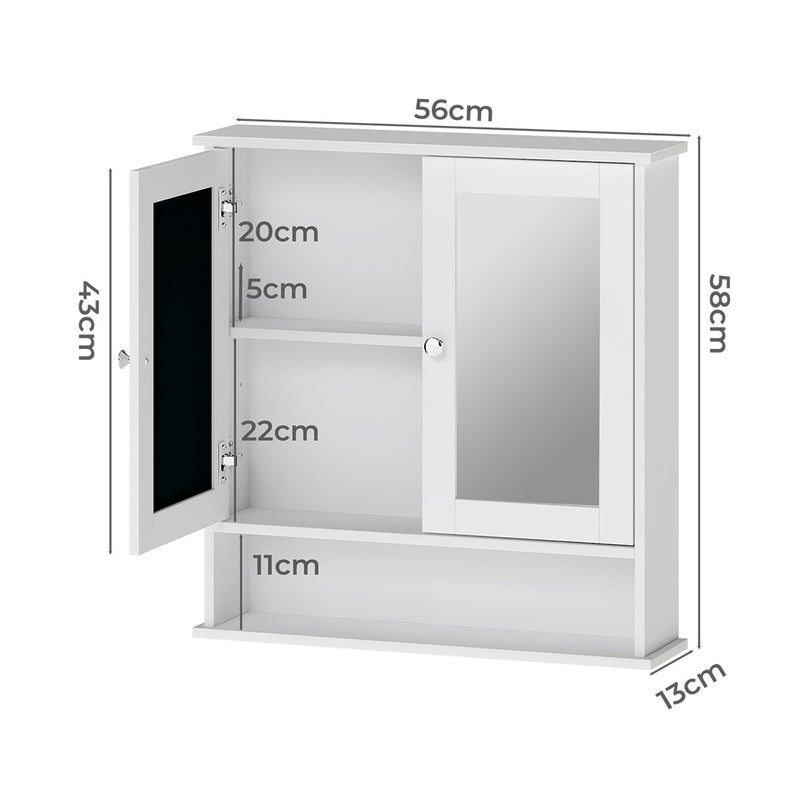 Levede Bathroom Mirror Cabinet Storage Cupboard Shelf-2029387288269688834