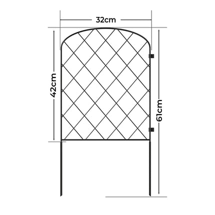 Mountview 10 Pcs Garden Fence Border Rustproof Metal-2006733422399197186