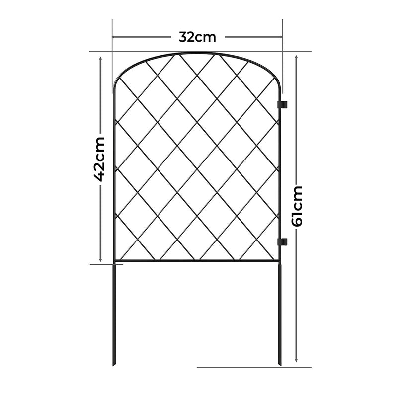 Mountview 10 Pcs Garden Fence Border Rustproof Metal-2006733422399197186