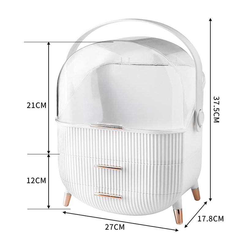 Makeup Organizer Case Drawer Portable White-2006733282275889154