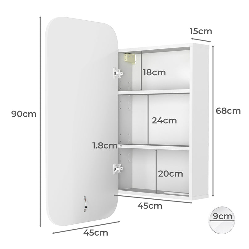 Levede Bathroom Mirror Cabinet-2006732716950818818