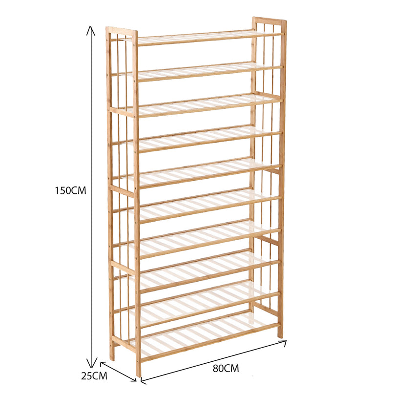 Levede Bamboo Shoe Rack Storage Wooden-2018816813839814658