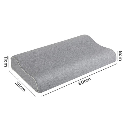 Dreamz Memory Foam Pillow Pillowcase Supprt Grey Rebound-2006732704422432770