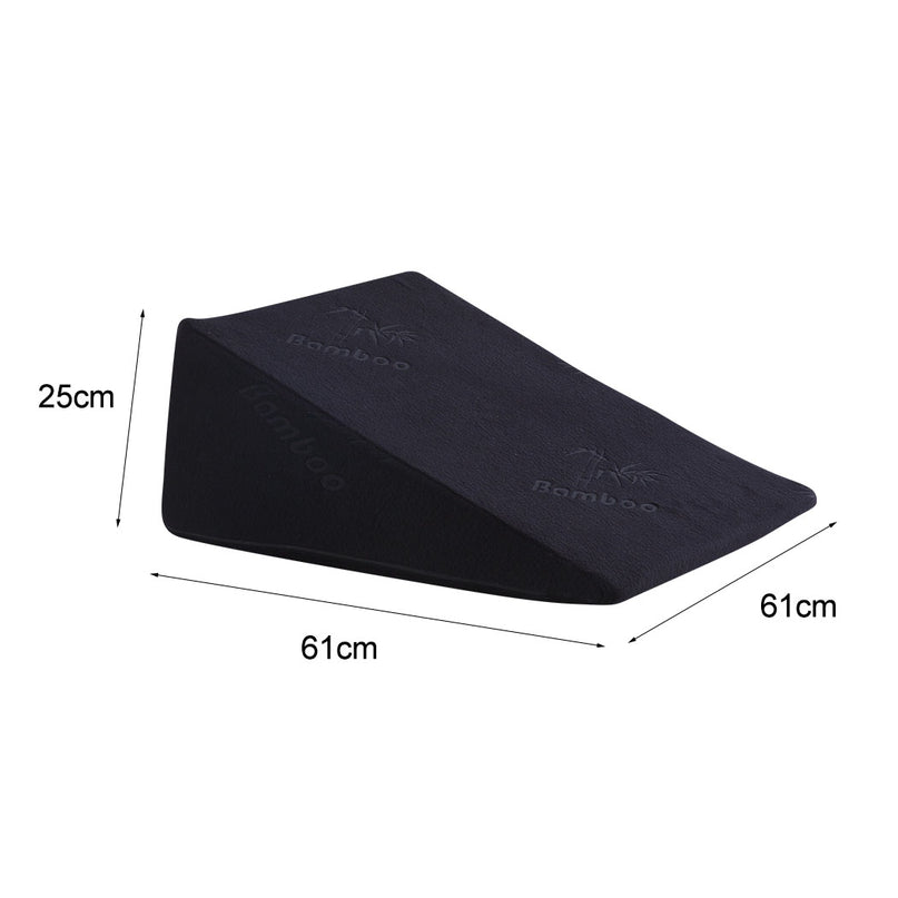 Cool Gel Memory Foam Bed Wedge Pillow Black 25-2029387256824991746