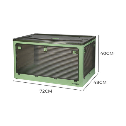 Storage Box Plastic Stackable Container L Green Large-2006733025555124226