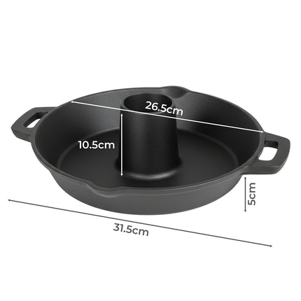 Toque Cast Iron Roaster Stand Non-stick Beer Can Chicken Holder Kitchen Outdoor-2029334115999944706