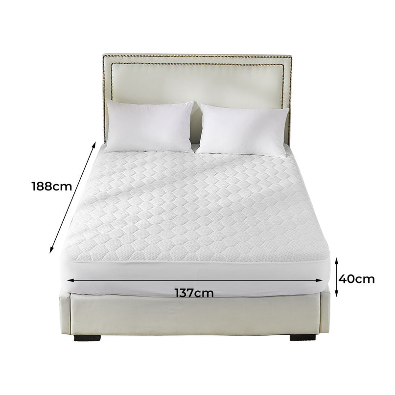 Dreamz Mattress Protector Topper Bamboo Double-2018816693085802498