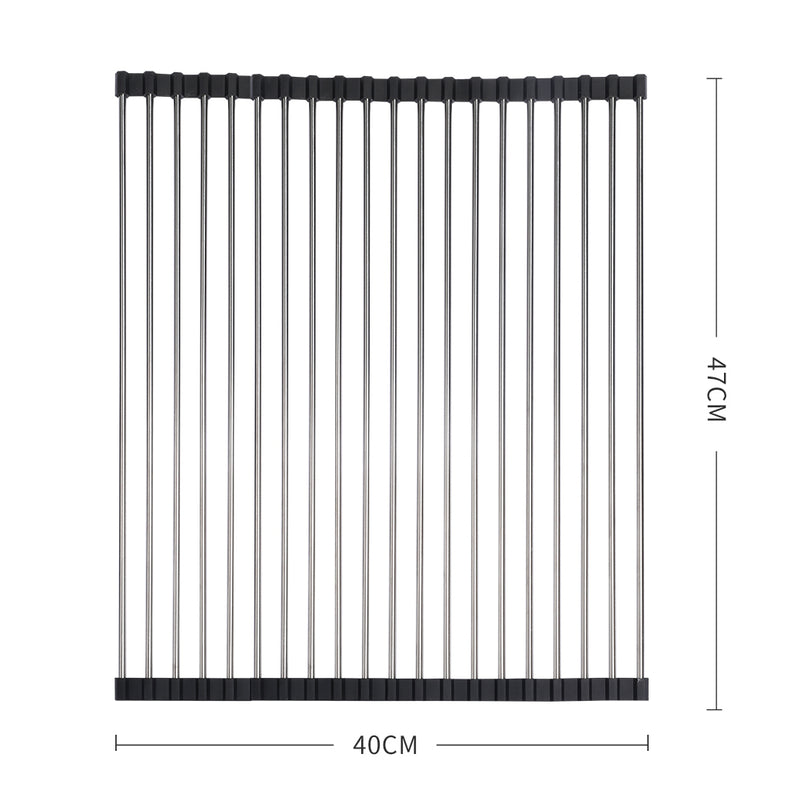 TOQUE Stainless Steel Dish Drying Rack-2006733058392330242