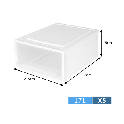 Large Storage Box Stackable Containers M 5PK Medium-2006733024472993794