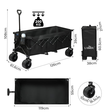 Lambu Folding Wagon Trolley Cart-2018816880265007106