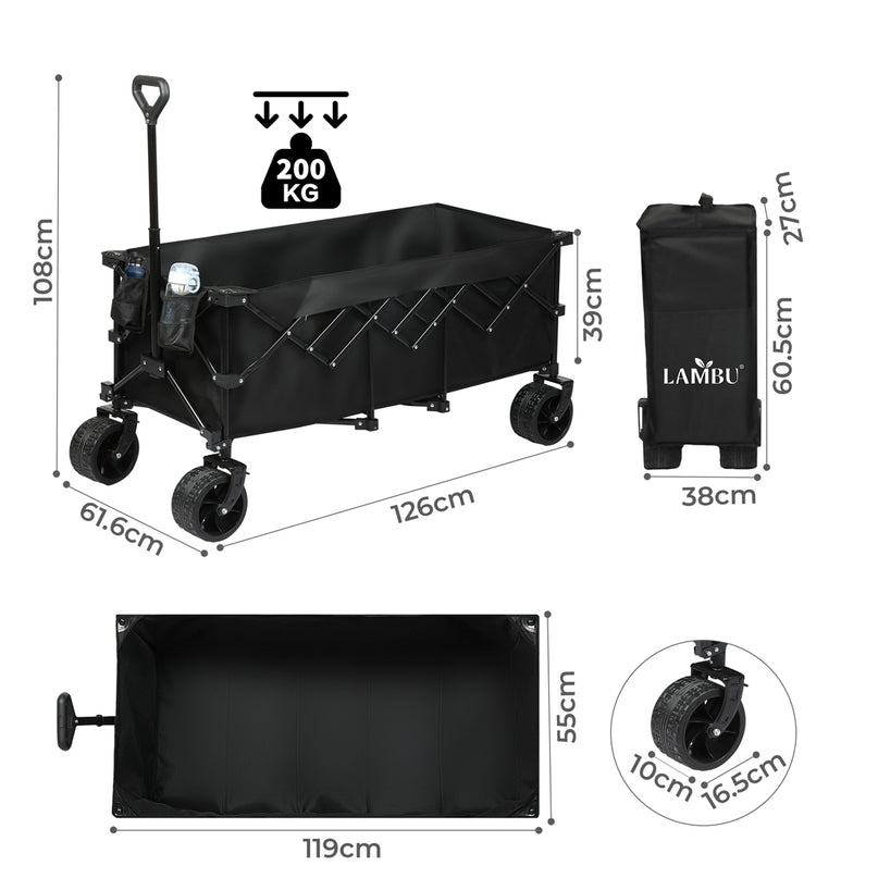 Lambu Folding Wagon Trolley Cart-2018816880265007106