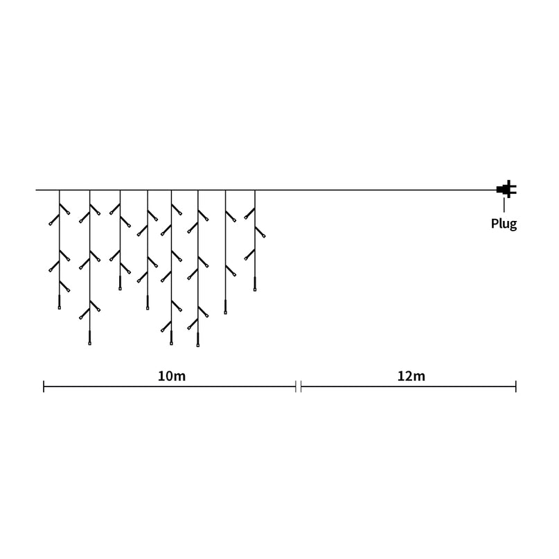 Curtain Fairy String Lights Wedding Multi Colour 500 LED-2029387301993451522