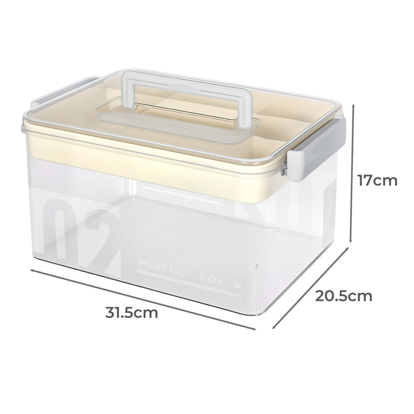 Levede Medical Storage Box Two Layer Medicine Case-2011971129425661954