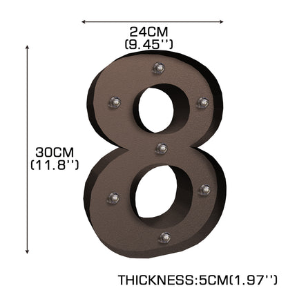 LED Metal Number Lights Free Standing-2006733354837348354